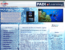 Tablet Screenshot of dive-in-limassol.com
